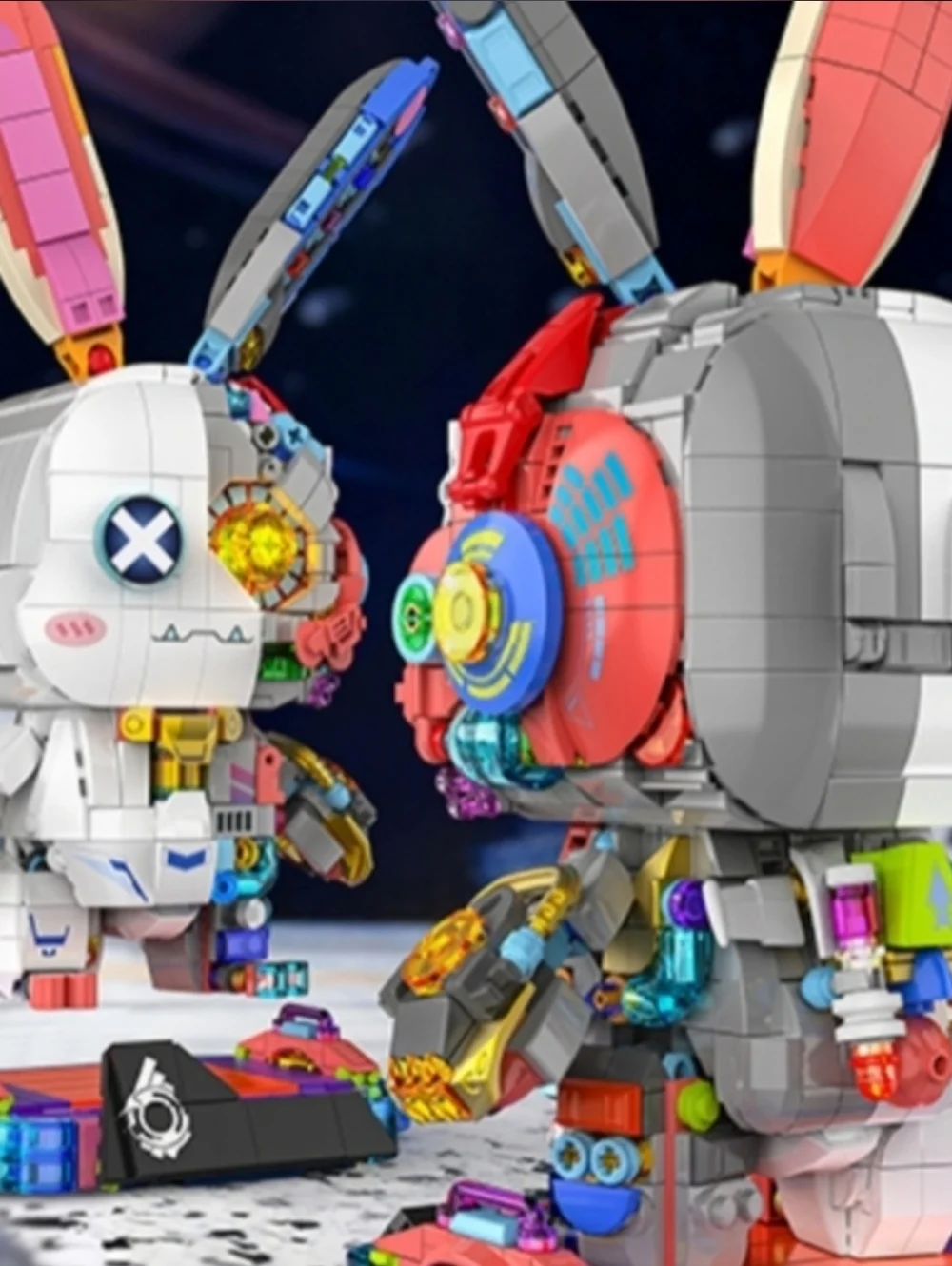 Cyberpunk Robot Mechanical Bunny Brick Build Kit, 1377 Pcs *Open Box, Box Damage